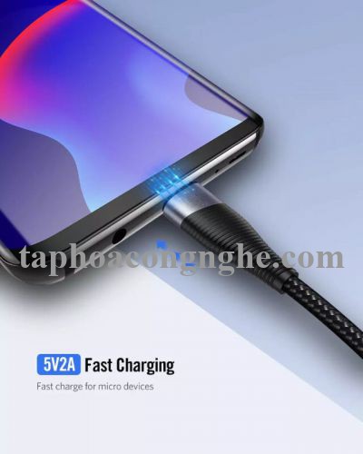 Ugreen 50872 0.5M màu Xám Cáp sạc truyền dữ liệu USB 2.0 sang MICRO USB đầu mạ thiếc ED017 30050872